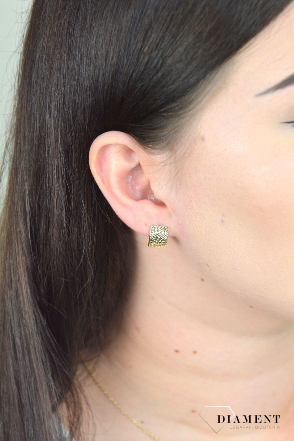 Złote kolczyki 333 'Grawerowane blaszki' KL 5011A.jpg